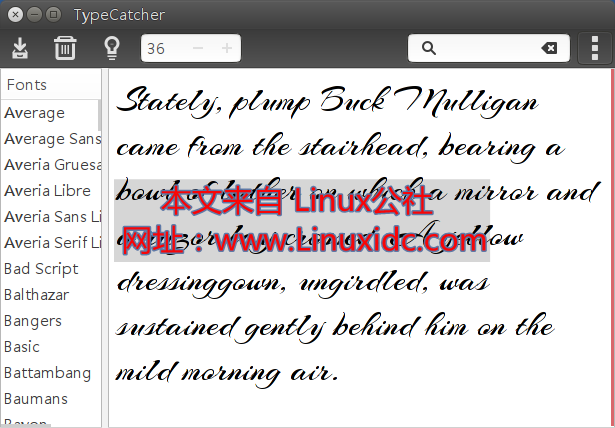 Ubuntu 14.04下安装字体工具软件TypeCatcher 0.2