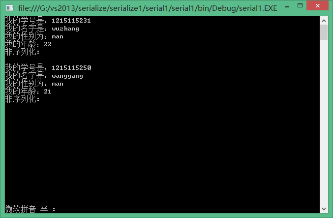C# 数据的序列化存取