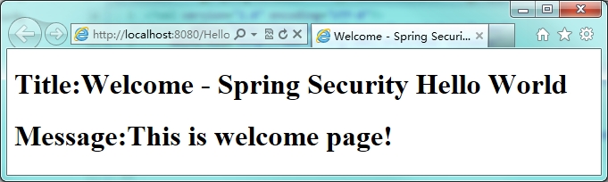 Spring Security身份认证之HelloSpringSecurity
