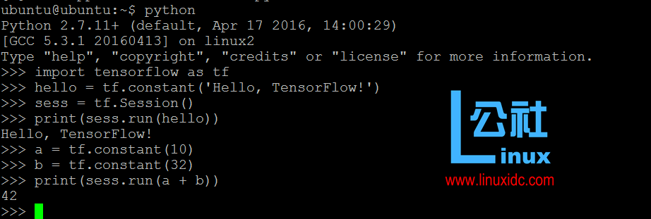 Ubuntu系统安装深度学习框架TensorFlow