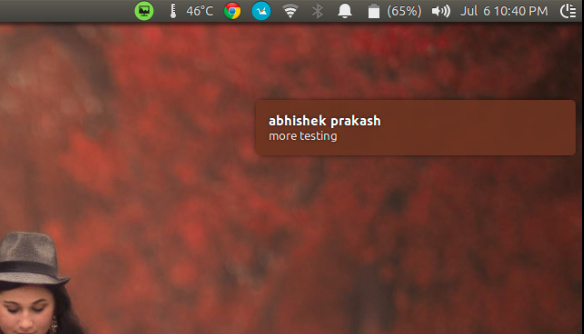 在 Ubuntu 中 Google 环聊的桌面提醒