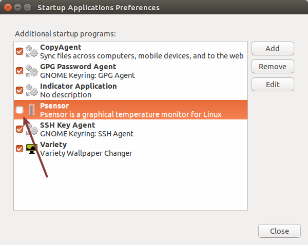 在 Ubuntu 中移除开机启动程序