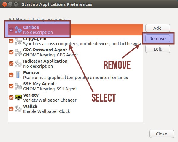 在 Ubuntu 中将程序从开机启动列表中移除